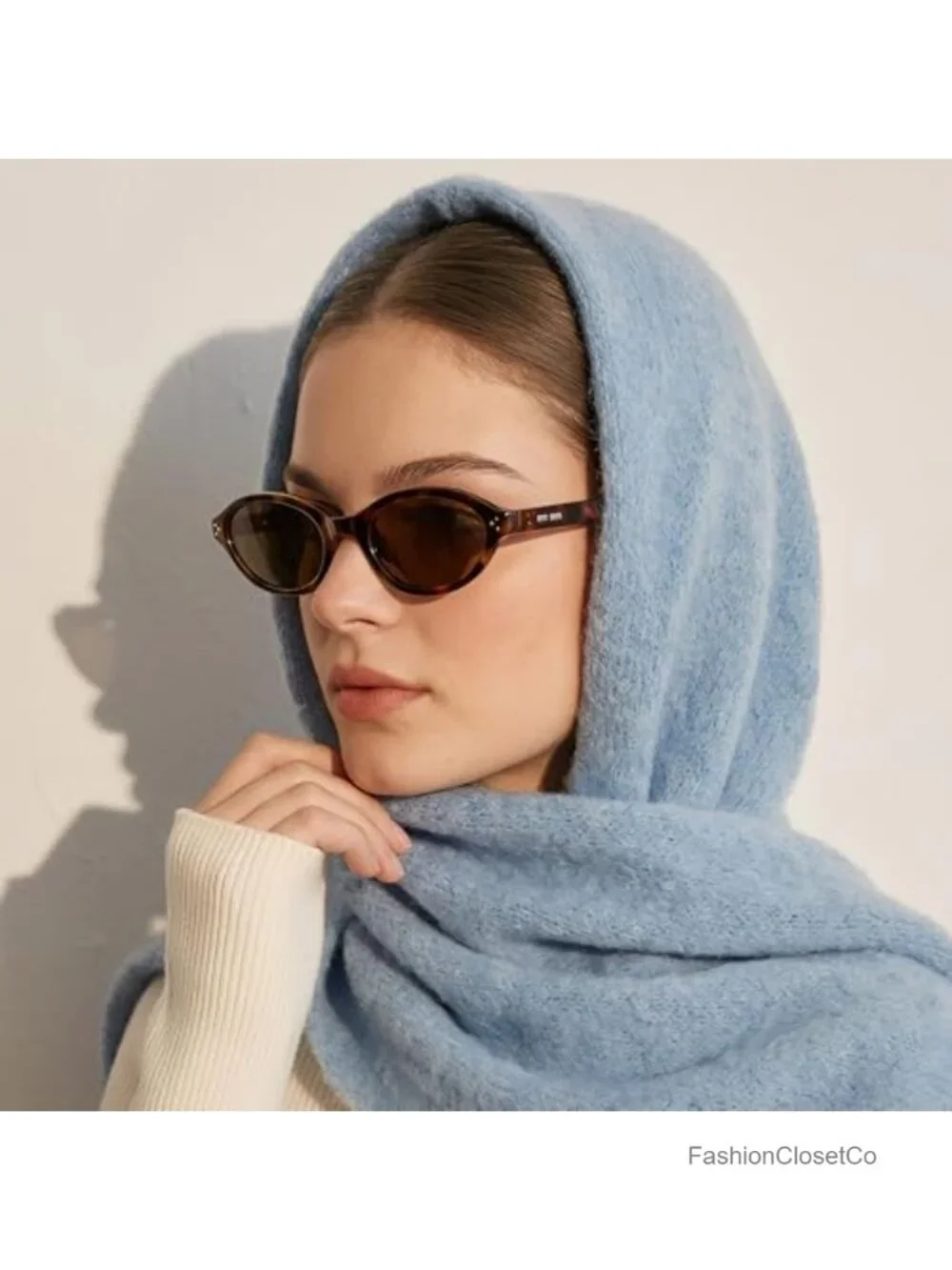 Polarized Retro Oval Cat Eye Sunglasses UV400 Narrow Frame
